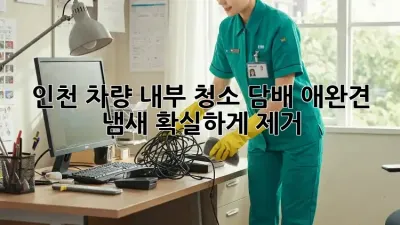 인천 차량 내부 청소: 담배, 애완견 냄새 확실하게 제거!