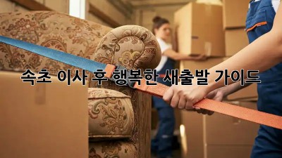 속초 이사 후, 행복한 새출발 가이드! ✨